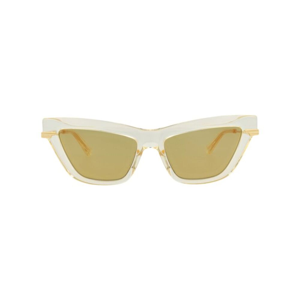 Bottega Veneta Cat Eye-Frame Recycled Acetate Sunglasses Yellow Womens